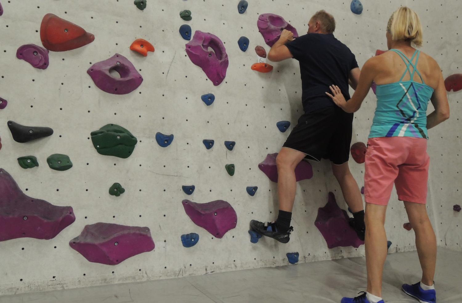 Übungen an der Boulderwand